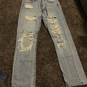 Women’s Light Blue Distressed Jeans Aeropostale size 2